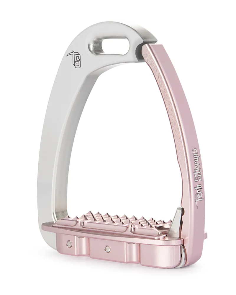 Tech Venice Children Safety Stirrups Silver/Pink